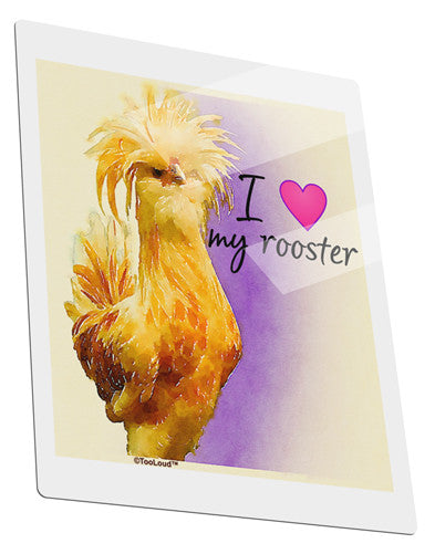 I Heart My Rooster Metal Panel Wall Art Portrait - Choose Size-Wall Clock-TooLoud-11x14"-Davson Sales
