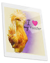 I Heart My Rooster Metal Panel Wall Art Portrait - Choose Size-Wall Clock-TooLoud-11x14"-Davson Sales