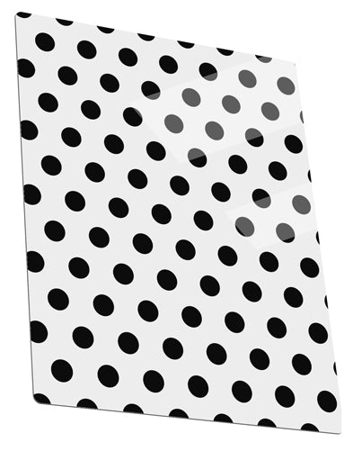 Black Polka Dots on White Metal Panel Wall Art Portrait - Choose Size by TooLoud-TooLoud-11x14"-Davson Sales