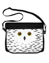 Snowy Owl Cute Animal Face Neoprene Laptop Shoulder Bag All Over Print by TooLoud-Laptop Shoulder Bag-TooLoud-Black-White-Davson Sales
