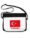 Turkey Flag with Text Neoprene Laptop Shoulder Bag by TooLoud-Laptop Shoulder Bag-TooLoud-Black-White-15 Inches-Davson Sales