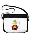 Queen Bee Mothers Day Neoprene Laptop Shoulder Bag-Laptop Shoulder Bag-TooLoud-Black-White-One Size-Davson Sales