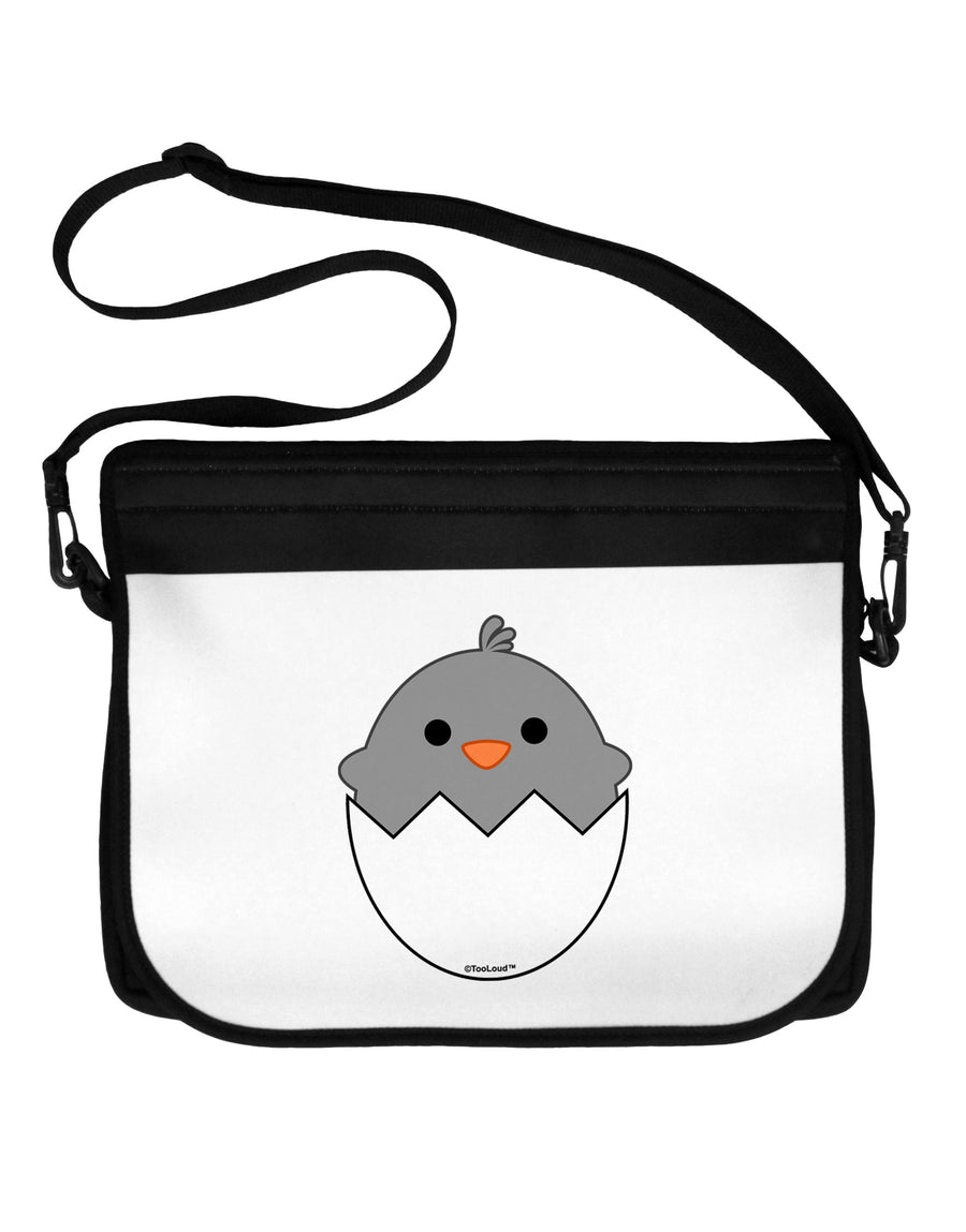 Cute Hatching Chick - Gray Neoprene Laptop Shoulder Bag by TooLoud-Laptop Shoulder Bag-TooLoud-Black-White-One Size-Davson Sales