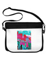 Chicago Abstract 2 Watercolor Neoprene Laptop Shoulder Bag-Laptop Shoulder Bag-TooLoud-Black-White-One Size-Davson Sales