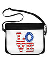 American Love Design - Distressed Neoprene Laptop Shoulder Bag by TooLoud-Laptop Shoulder Bag-TooLoud-Black-White-One Size-Davson Sales
