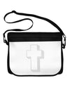 Simple Cross Design Glitter - White Neoprene Laptop Shoulder Bag by TooLoud-Laptop Shoulder Bag-TooLoud-Black-White-One Size-Davson Sales
