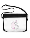 Easter Bunny and Egg Design Neoprene Laptop Shoulder Bag by TooLoud-Laptop Shoulder Bag-TooLoud-Black-White-One Size-Davson Sales