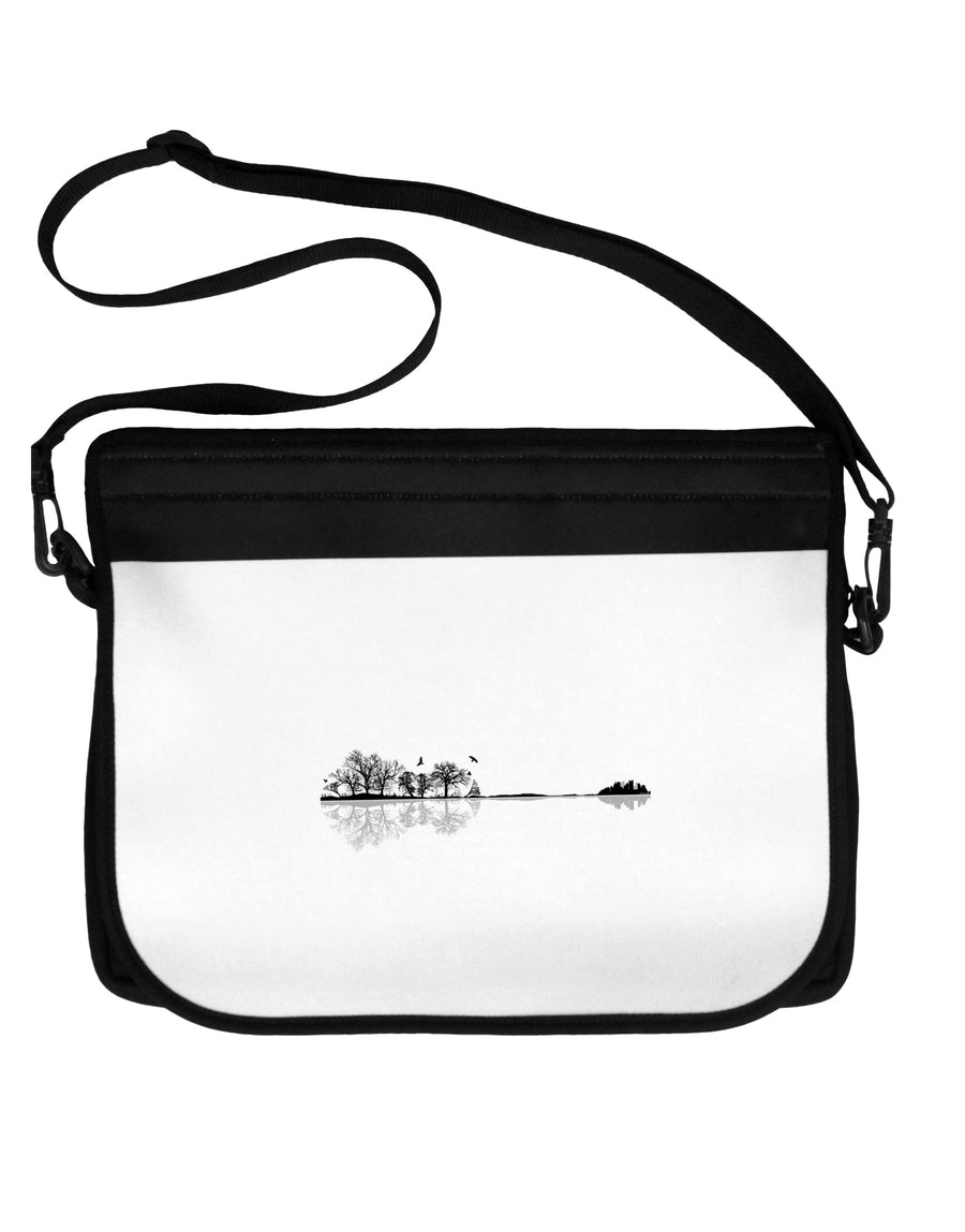 Nature's Harmony Guitar Neoprene Laptop Shoulder Bag by TooLoud-TooLoud-Black-White-15 Inches-Davson Sales