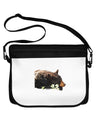 Laying Black Bear Cutout Neoprene Laptop Shoulder Bag-Laptop Shoulder Bag-TooLoud-Black-White-15 Inches-Davson Sales