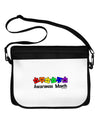 Autism Awareness Month - Colorful Puzzle Pieces Neoprene Laptop Shoulder Bag by TooLoud-Laptop Shoulder Bag-TooLoud-Black-White-One Size-Davson Sales