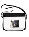 Staring Black Bear Neoprene Laptop Shoulder Bag-Laptop Shoulder Bag-TooLoud-Black-White-15 Inches-Davson Sales