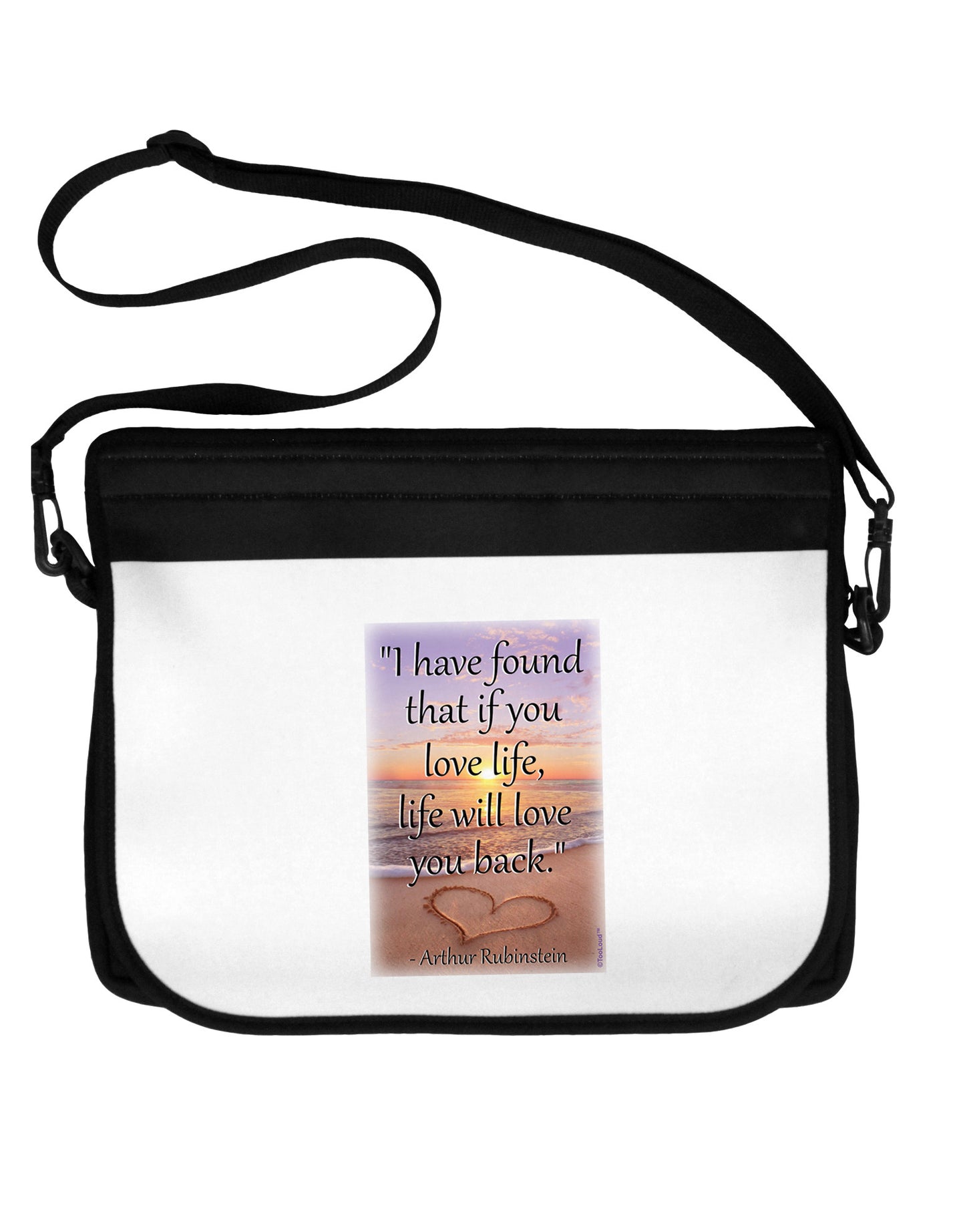Life Will Love You Back 15&#x22; Dark Laptop / Tablet Case Bag by TooLoud-Laptop / Tablet Case Bag-TooLoud-Black-White-15 Inches-Davson Sales