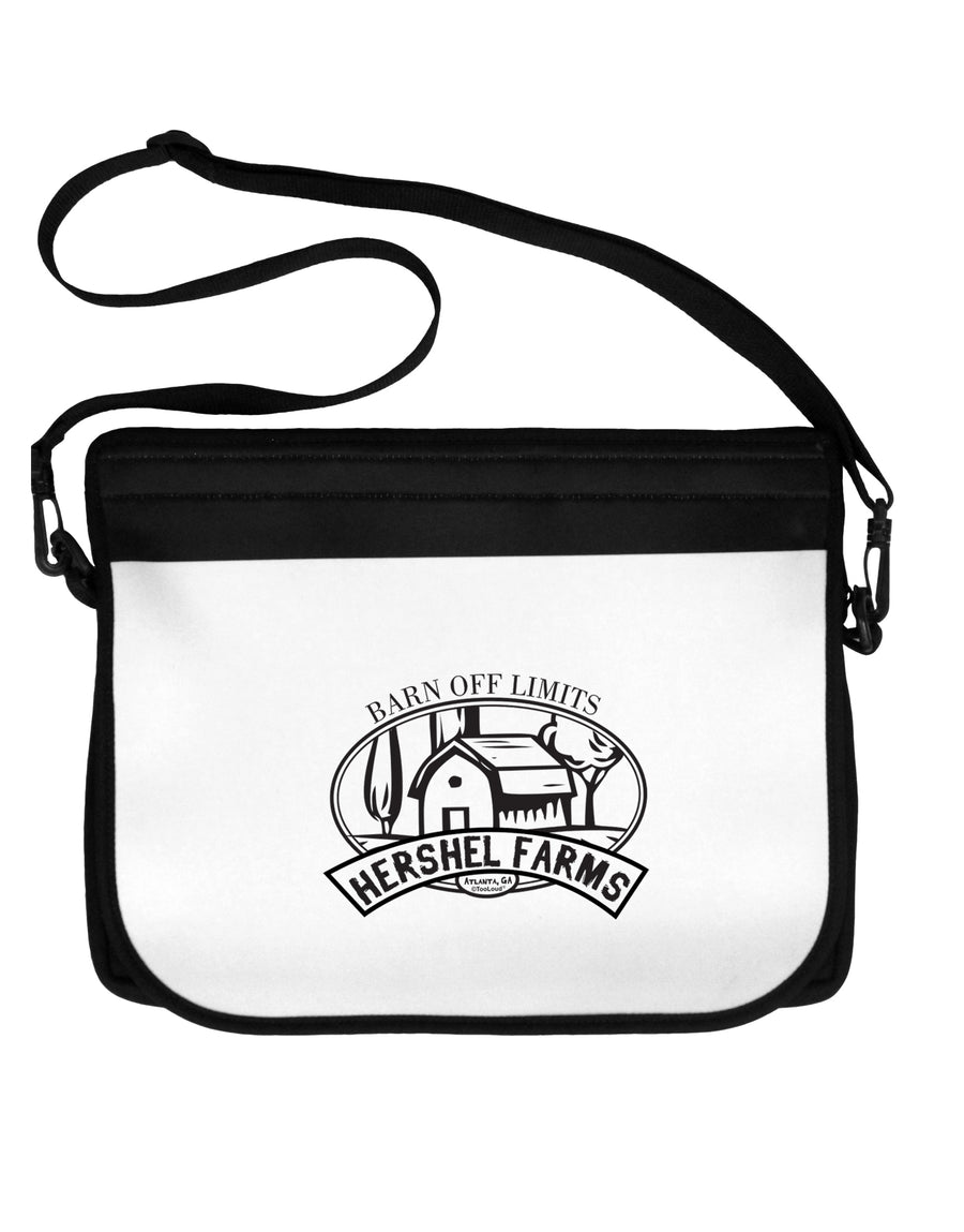 Hershel Farms Neoprene Laptop Shoulder Bag by TooLoud-TooLoud-Black-White-15 Inches-Davson Sales