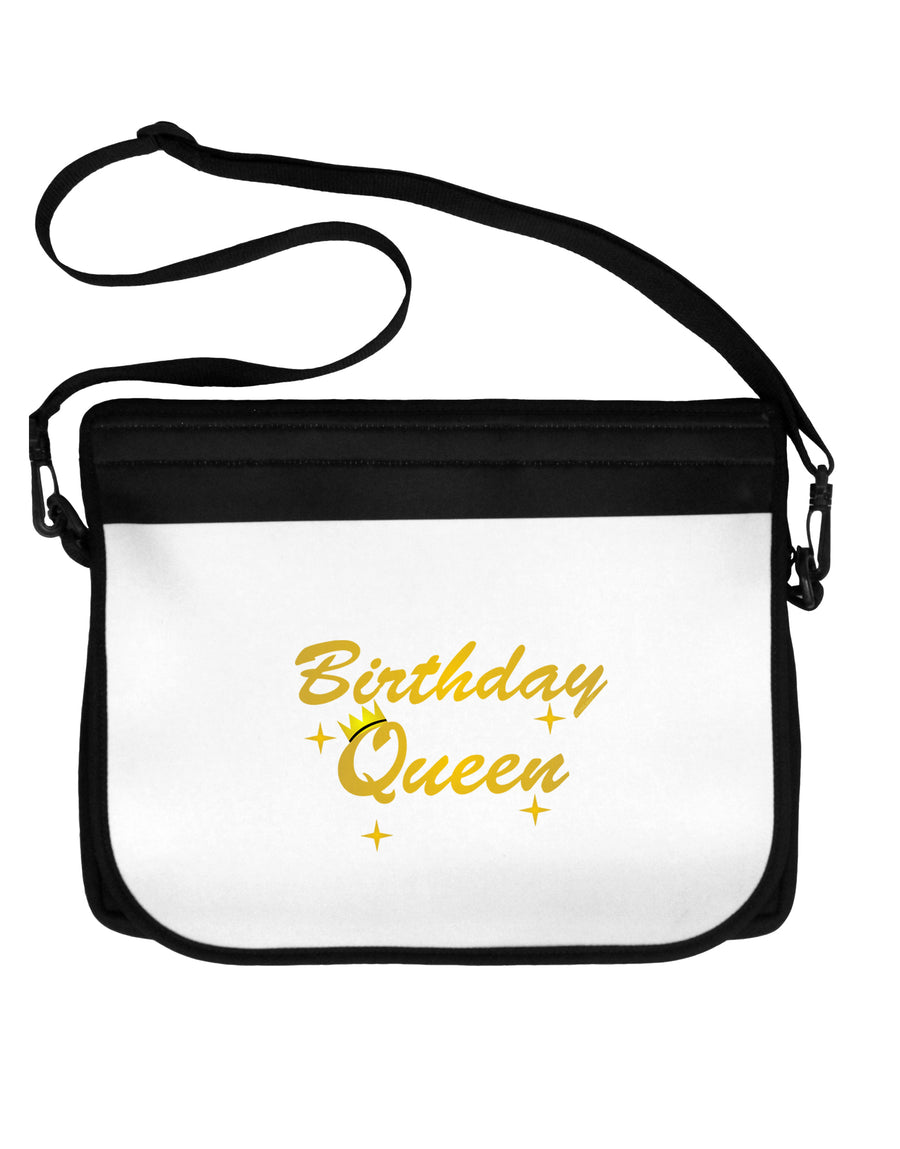 Birthday Queen Text Neoprene Laptop Shoulder Bag by TooLoud-TooLoud-Black-White-15 Inches-Davson Sales