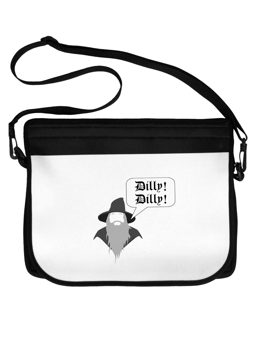 Wizard Dilly Dilly Neoprene Laptop Shoulder Bag by TooLoud-TooLoud-Black-White-15 Inches-Davson Sales