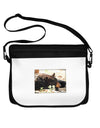 Laying Black Bear Neoprene Laptop Shoulder Bag-Laptop Shoulder Bag-TooLoud-Black-White-15 Inches-Davson Sales