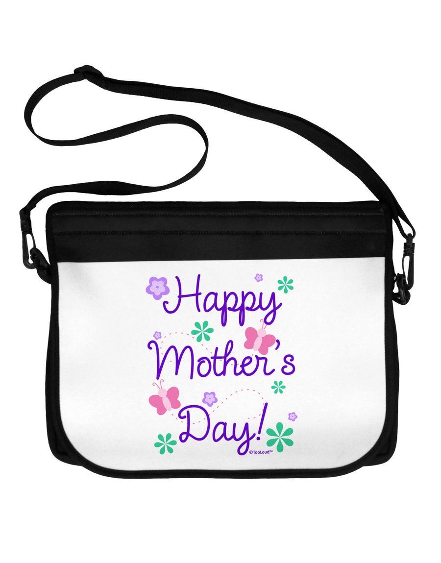 Happy Mother's Day Design Neoprene Laptop Shoulder Bag by TooLoud-Laptop Shoulder Bag-TooLoud-Black-White-One Size-Davson Sales