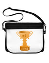 Number One Dad Trophy Neoprene Laptop Shoulder Bag-Laptop Shoulder Bag-TooLoud-Black-White-One Size-Davson Sales