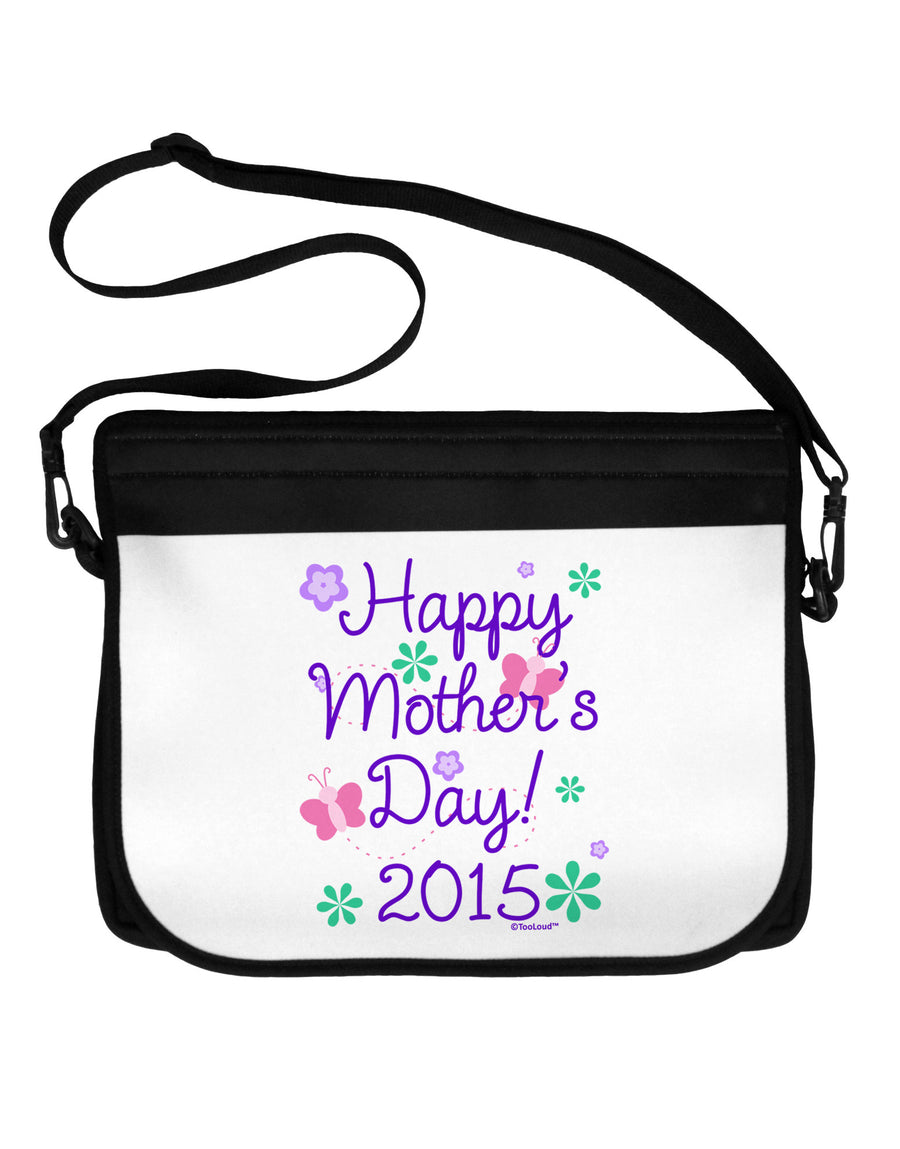 Happy Mother's Day (CURRENT YEAR) Neoprene Laptop Shoulder Bag by TooLoud-Laptop Shoulder Bag-TooLoud-Black-White-One Size-Davson Sales