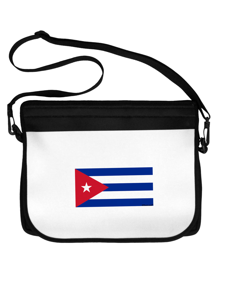 Cuba Flag Cubana Neoprene Laptop Shoulder Bag by TooLoud-TooLoud-Black-White-15 Inches-Davson Sales