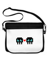 8-Bit Skull Love - Boy and Boy Neoprene Laptop Shoulder Bag-Laptop Shoulder Bag-TooLoud-Black-White-One Size-Davson Sales