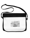 Helicopter Sketch Neoprene Laptop Shoulder Bag-Laptop Shoulder Bag-TooLoud-Black-White-15 Inches-Davson Sales