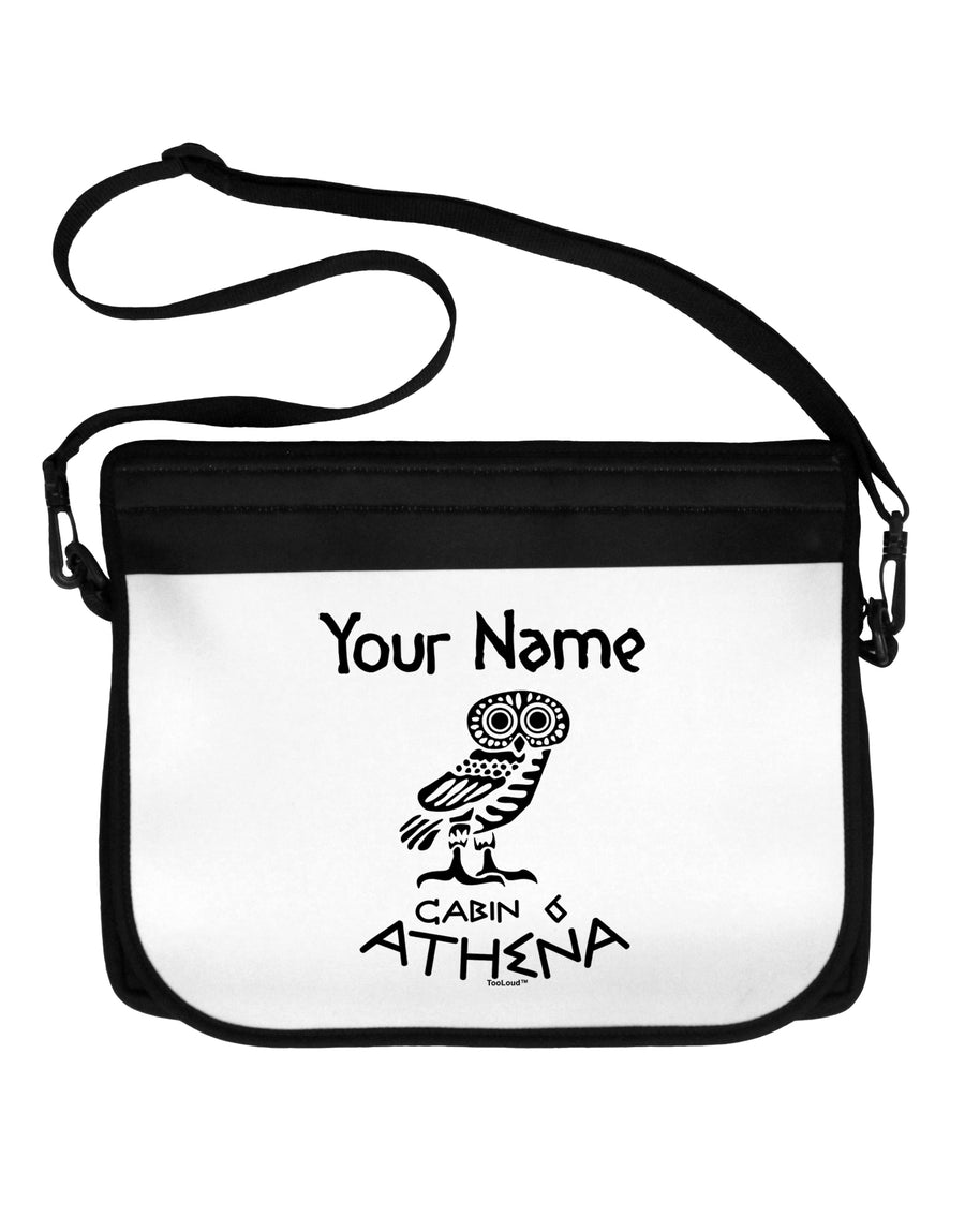 Personalized Cabin 6 Athena Neoprene Laptop Shoulder Bag by TooLoud-Laptop Shoulder Bag-TooLoud-Black-White-Davson Sales