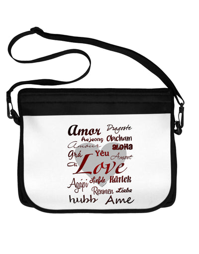 Love Languages 15&#x22; Dark Laptop / Tablet Case Bag by TooLoud-Laptop / Tablet Case Bag-TooLoud-Black-White-15 Inches-Davson Sales