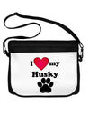 I Heart My Husky Neoprene Laptop Shoulder Bag by TooLoud