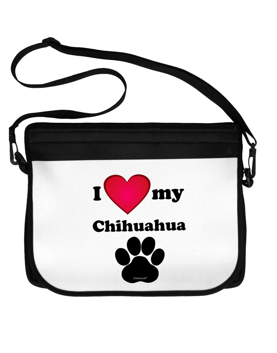 I Heart My Chihuahua Neoprene Laptop Shoulder Bag by TooLoud-TooLoud-Black-White-15 Inches-Davson Sales