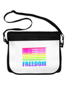 American Pride - Rainbow Flag - Freedom Neoprene Laptop Shoulder Bag-Laptop Shoulder Bag-TooLoud-Black-White-One Size-Davson Sales
