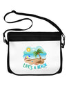 Fun Summer Beach Scene - Life's a Beach Neoprene Laptop Shoulder Bag by TooLoud-Laptop Shoulder Bag-TooLoud-Black-White-One Size-Davson Sales