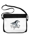 Pegasus Color Illustration Neoprene Laptop Shoulder Bag-Laptop Shoulder Bag-TooLoud-Black-White-One Size-Davson Sales