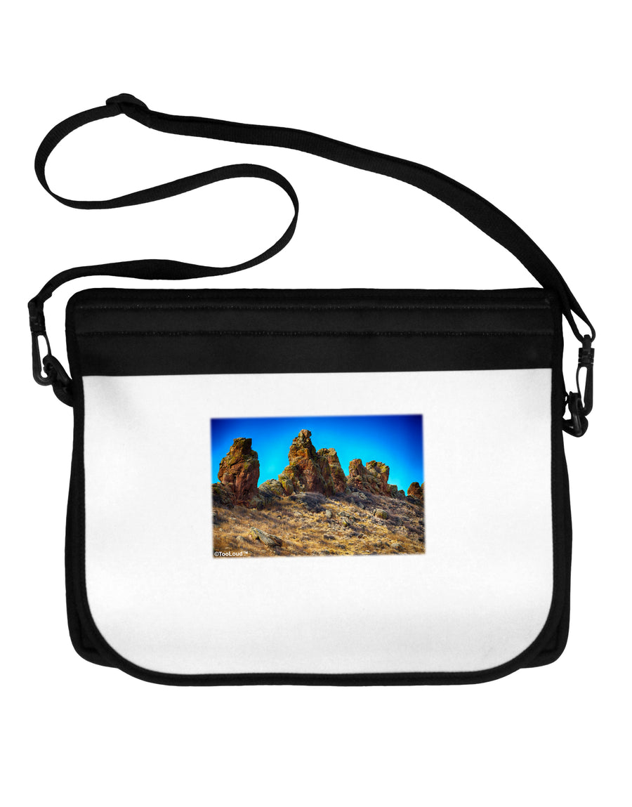 Crags in Colorado Neoprene Laptop Shoulder Bag by TooLoud-Laptop Shoulder Bag-TooLoud-Black-White-15 Inches-Davson Sales