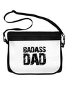 Badass Dad Neoprene Laptop Shoulder Bag by TooLoud-TooLoud-Black-White-One Size-Davson Sales