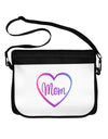Mom Heart Design - Gradient Colors Neoprene Laptop Shoulder Bag by TooLoud