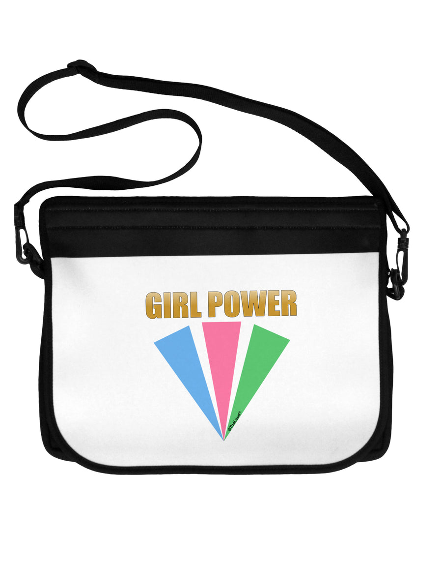 Girl Power Stripes Neoprene Laptop Shoulder Bag by TooLoud-Laptop Shoulder Bag-TooLoud-Black-White-15 Inches-Davson Sales