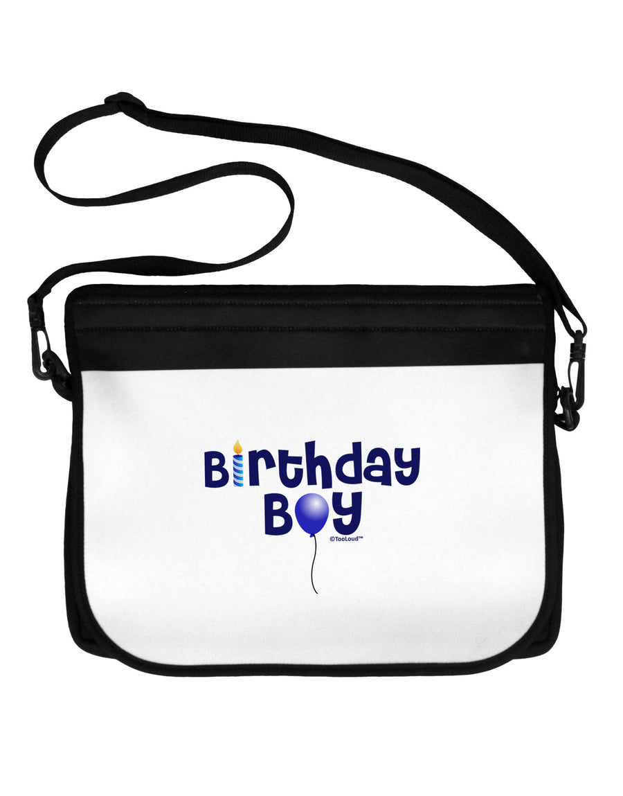 Birthday Boy - Candle and Balloon Neoprene Laptop Shoulder Bag by TooLoud-Laptop Shoulder Bag-TooLoud-Black-White-One Size-Davson Sales