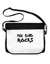 My Dad Rocks Neoprene Laptop Shoulder Bag by TooLoud-Laptop Shoulder Bag-TooLoud-Black-White-One Size-Davson Sales