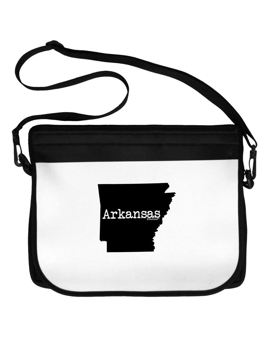 Arkansas - United States Shape Neoprene Laptop Shoulder Bag by TooLoud-Laptop Shoulder Bag-TooLoud-Black-White-One Size-Davson Sales