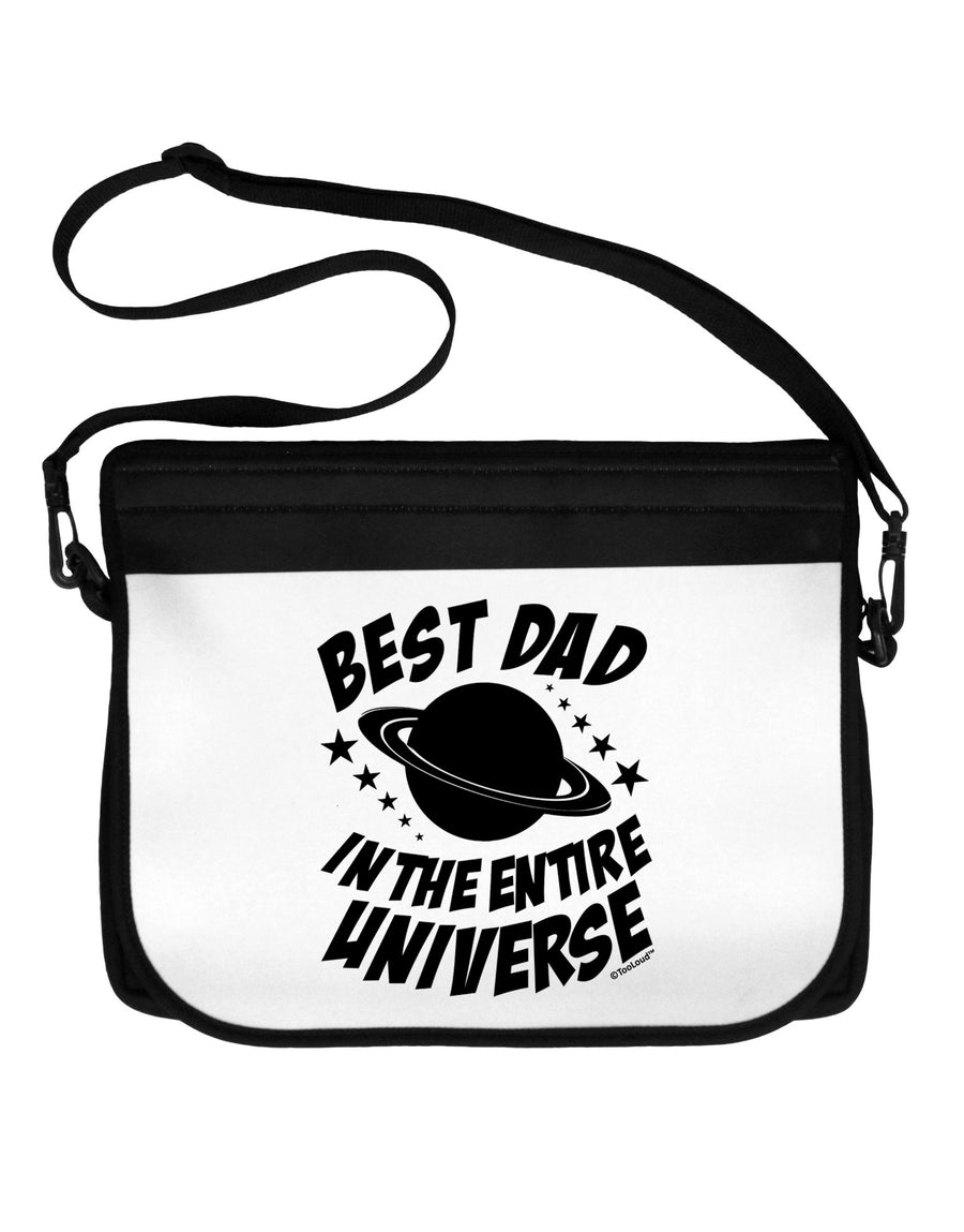 Best Dad in the Entire Universe Neoprene Laptop Shoulder Bag-Laptop Shoulder Bag-TooLoud-Black-White-One Size-Davson Sales