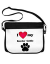 I Heart My Border Collie Neoprene Laptop Shoulder Bag by TooLoud