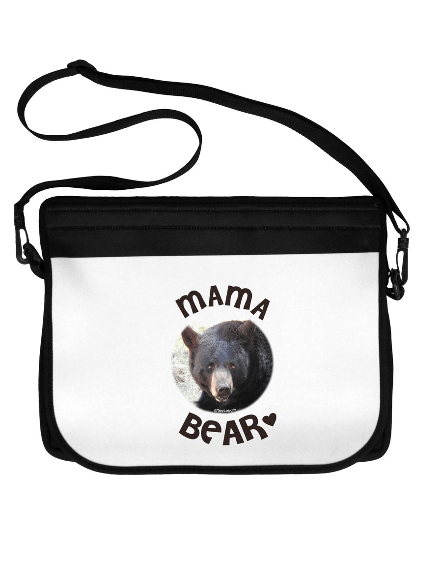 Black Bear - Mama Bear Neoprene Laptop Shoulder Bag-Laptop Shoulder Bag-TooLoud-Black-White-15 Inches-Davson Sales