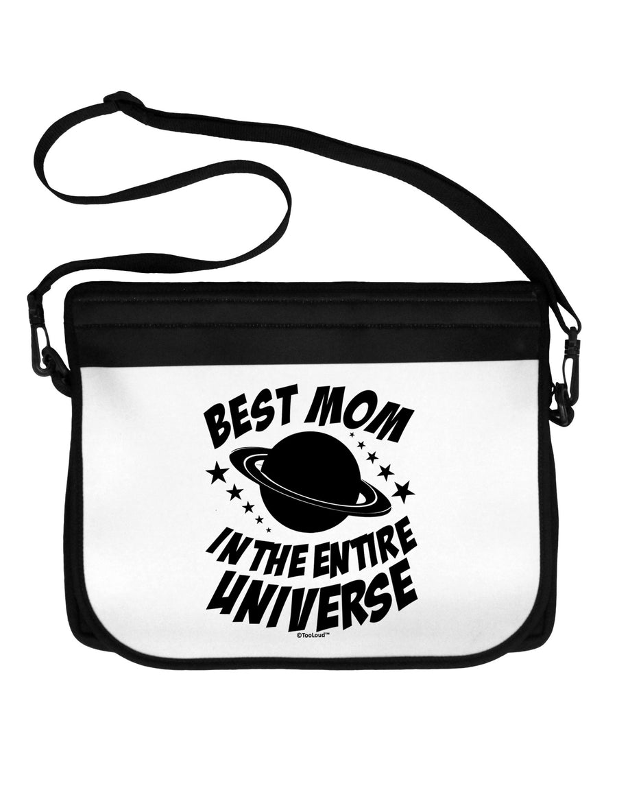 Best Mom in the Entire Universe Neoprene Laptop Shoulder Bag by TooLoud-Laptop Shoulder Bag-TooLoud-Black-White-One Size-Davson Sales