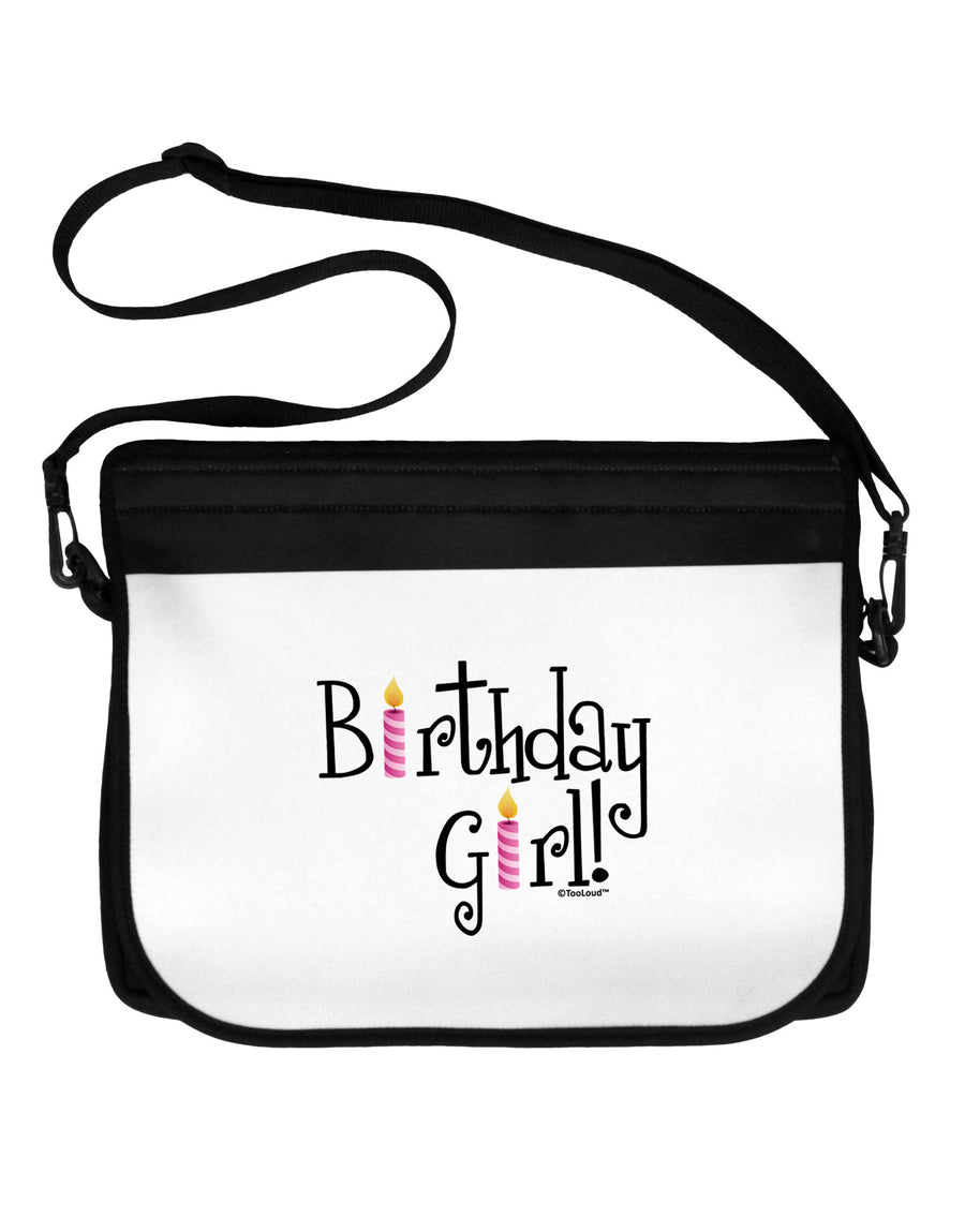 Birthday Girl - Birthday Candles Neoprene Laptop Shoulder Bag by TooLoud-Laptop Shoulder Bag-TooLoud-Black-White-One Size-Davson Sales