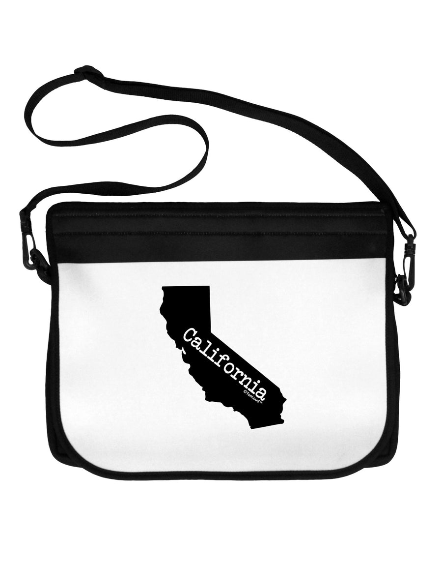 California - United States Shape Neoprene Laptop Shoulder Bag by TooLoud-Laptop Shoulder Bag-TooLoud-Black-White-One Size-Davson Sales