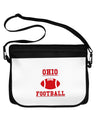 Ohio Football Neoprene Laptop Shoulder Bag by TooLoud-TooLoud-Black-White-15 Inches-Davson Sales