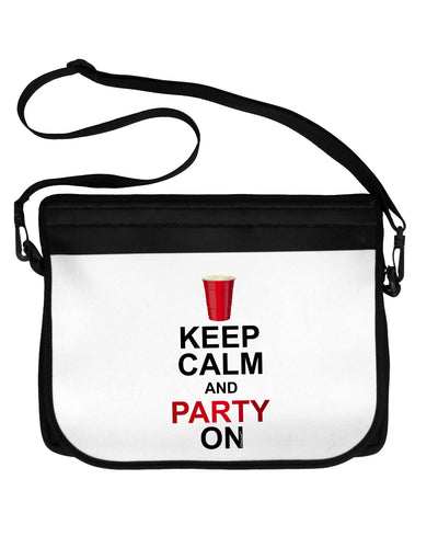 Keep Calm - Party Beer 15&#x22; Dark Laptop / Tablet Case Bag by TooLoud-Laptop / Tablet Case Bag-TooLoud-Black-White-15 Inches-Davson Sales