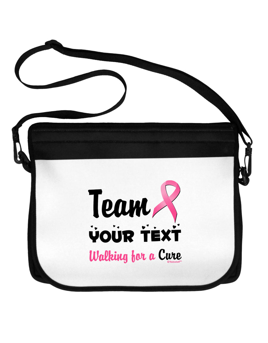 Personalized Team -Name- Breast Cancer Walk - Walking for a Cure Neoprene Laptop Shoulder Bag-Laptop Shoulder Bag-TooLoud-Black-White-One Size-Davson Sales
