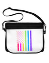 American Pride - Rainbow Flag Neoprene Laptop Shoulder Bag-Laptop Shoulder Bag-TooLoud-Black-White-One Size-Davson Sales